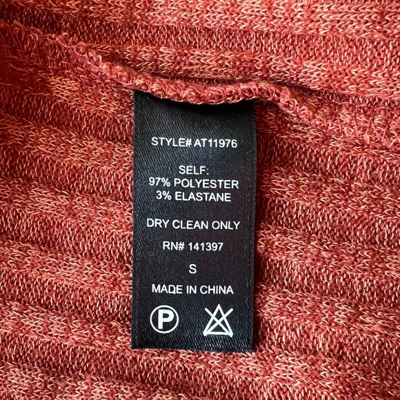 ASTR The Label Rust Orange Ribbed Sleeveless Cowl Neck Tunic Side Slit Womens S - Picture 5 of 7